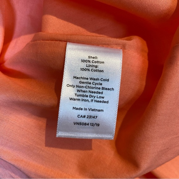 NWT Talbots Petite Coral V-Neck Poplin Functional Wrap Midi Dress Size 2P Preppy - Picture 15 of 16